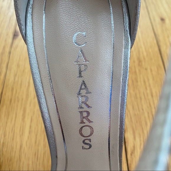 Caparros Silver Studded Rhinestone Heels - Picture 2 of 6